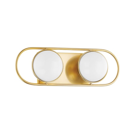 Mitzi Amy 2 Light Bath And Vanity 16 In. Aged Brass H783302-AGB