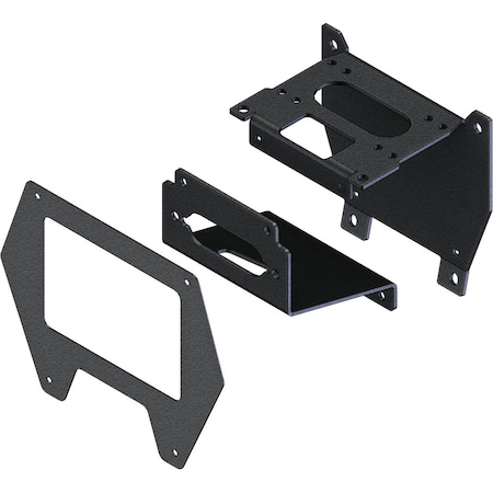 Kfi 102050 Polaris RZRProR/TurboR Winch Mount - 316 in Grade 50 Steel, BeadBlasted & PowderCoated 102050