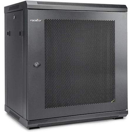 Rocstor SOLIDRACK 9U WALL MOUNT RACK VENTED ENCLOSURE-ASSEMBLED -BLACK Y10E005-B1