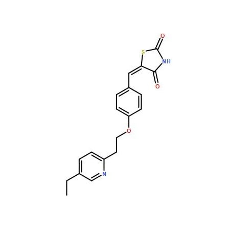 Ak Scientific 5-(4-(2-(5-Ethylpyridin-2-yl)ethoxy)benzylidene)thiazolidine-2, 4-dione (250mg), CAS 144809-28-9 7141AA-250mg