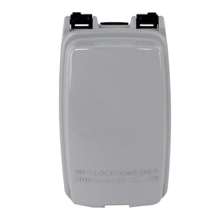 Intermatic Plastic In-Use Weatherproof Cover, Single-Gang, Vrt, 2.25 in Gray WP1000GC