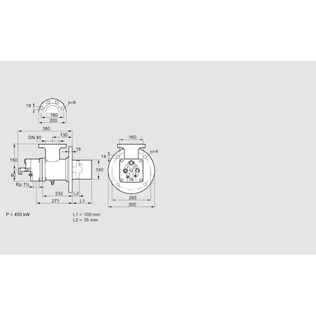 Honeywell Kromschroder Gas/Air Pressure Regulator, 1:1 Ratio, DN15-150, 200 mbar Max KS84008014