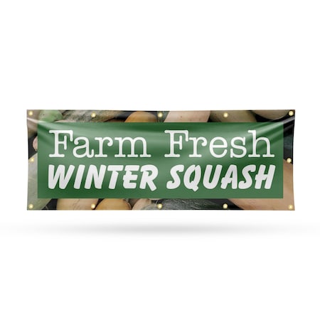 Signmission Farm Fresh Winter Squash, 48 Inch x 120 Inch, Vinyl Banner B-120-30621