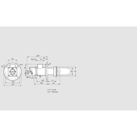 Honeywell BRNR, GAS, BIC 50HB 0/135 37 D, W CONN CRMC KS84030114