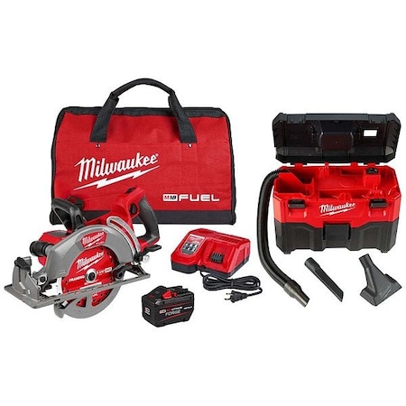 Milwaukee Tool M18 FUEL Circular Saw + M18 2GAL Vacuum 2930-21HD, 0880-20