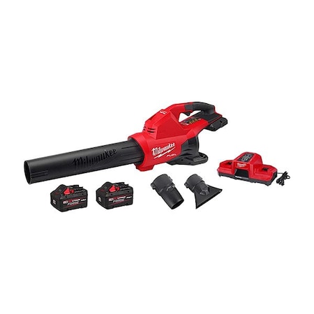 Milwaukee Tool M18(TM) REDLITHIUM(TM) Cordless Blower and Battery Kit, 600 cfm, 145 mph, Battery Included, 65 dB 2824-20,48-11-1881,48-11-1881,48-59-1815