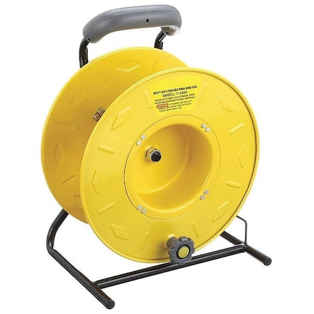 Zoro Select Cord Storage Reel, Hand Operated, No Configuration, 16 AWG, Yellow Reel Color, No Cord Length (Formerly LumaPro) 11A562
