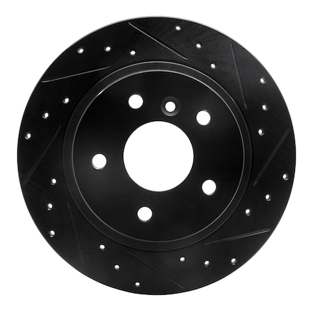 Dynamic Friction Co DFC Brake Rotor - Drilled and Slotted - Black 633-11004R