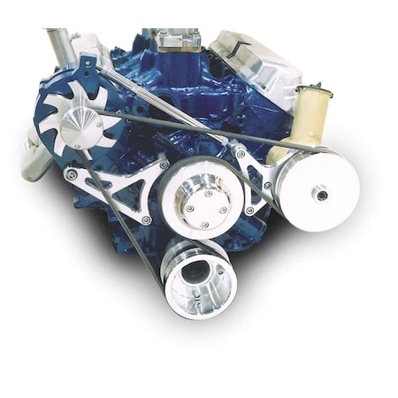 Overtime 30035 Plastic Canister Power Steering Bracket Kit for 1979-1980 Ford B-100, Clear Powder Coated OV1644181