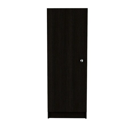 Homeroots 47in Black Wood Pantry Or Storage Closet 477654