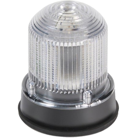 Edwards Signaling Warning Light, Amber, Blue, Red, (6) LED, 120V AC, 65, 120, 240 FPM, 3 1/4 in Dia., Panel/Conduit 125XBRIRBA120AB