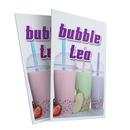 Signmission Bubble Tea, Plastic Signs Only 24 Inch x 36 Inch, Corrugated Plastic, 2PK CSB-2436-2PACK-Bubble Tea