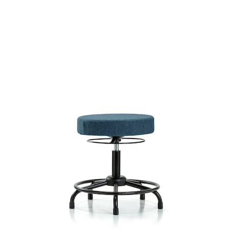 Blue Ridge Ergonomics Desk Stool, Fabric, RT, Glides, Blu BR-FDHSO-RT-RG-F43