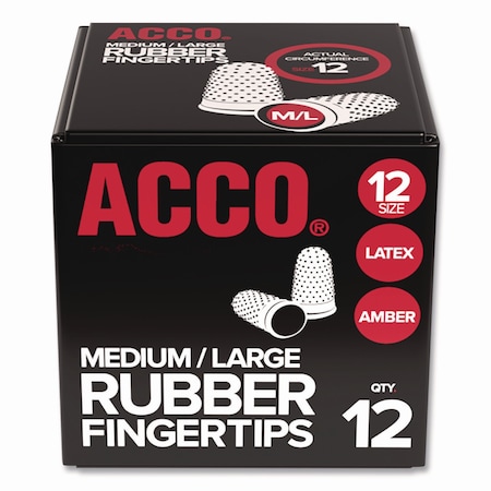 Swingline Rubber Finger Tips, Size 12, M/L, PK12 SWI54032