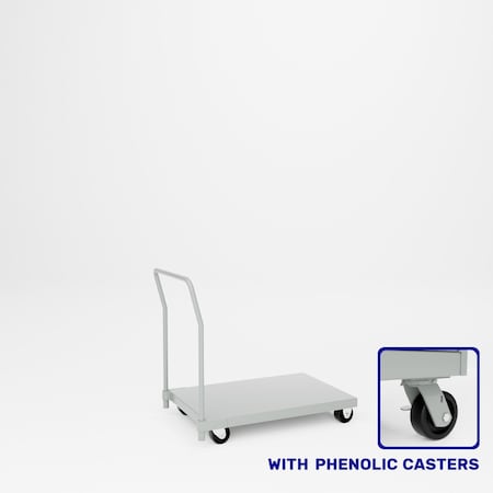 Pucel Dolly Platform Truck, 24 in W x 36 in L, 36 in H Light Blue 24-PTD-36P