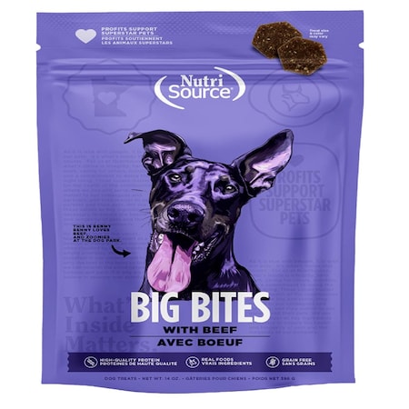Nutrisource Beef Treats For Dogs 14 oz 1 pk 80018