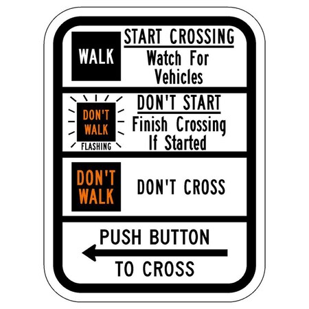 Sign Solutions Usa Traffic Sign, 9 in Width, Aluminum Sign, Vertical Rectangle DUS12HWT0912R10-3cL