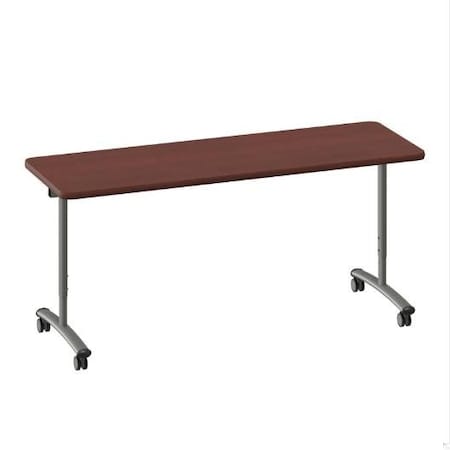 Correll Rectangle Premium Sit To Stand HPL Flip Top Table, 72 in W, 28 in to 38 in H, Particleboard Top FTS2472-21-14-21