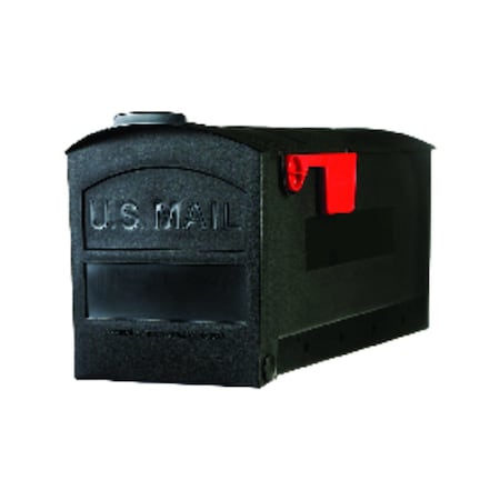 Solar Group Architectural Mailboxes Patriot Classic Plastic Post Mount Black Mailbox GMB505BAM