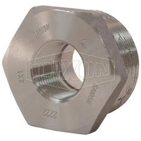 Dixon Reducer Hex Bushing, 1-1/4 x 1 in Nominal, MNPT x FNPT End Style, 3000 lb, Forged Steel HB1210FS