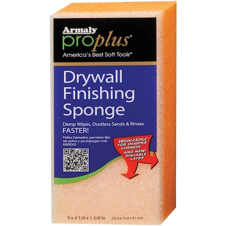 Armaly ProPlus Drywall Finishing 4-1/4'' x 9'' x 1-5/8'' Sanding Sponge 610