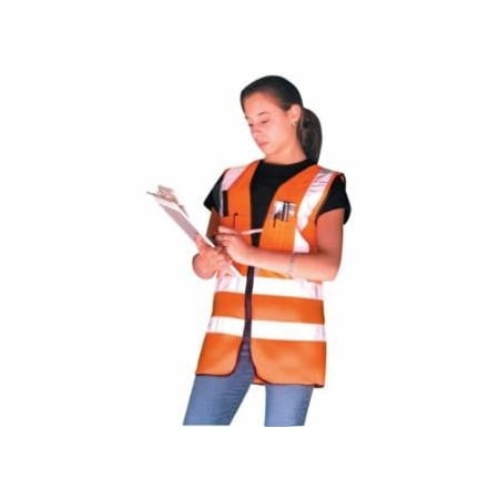 Occunomix Class 2 Surveyor Style Solid Vests w/3M Scotchlite Reflective Tape, L, HiViz Yel, 50PK 561-LUX-SSFS-YL