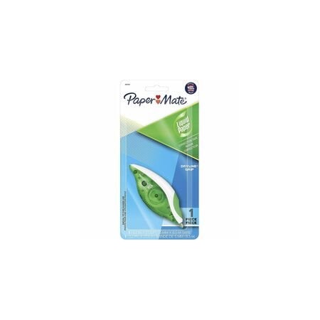 Paper Mate DryLine Grip Correction Tape - 0.20in Tape Width x 27.80 ft Tape Length - Green, White, 6PK 660415K