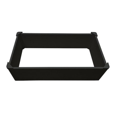 Homeroots 44" X 22" Black Heavy Duty Plastic Rectangular Raised Garden Bed 654144