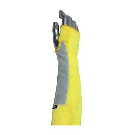 Kut Gard 2-Ply DuPont Kevlar Sleeve with Leather Patch 10-KS14TOLP