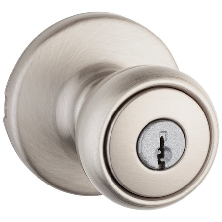 Kwikset Keyed Entry Knob, Steel, Satin Nickel 400T-15 CP