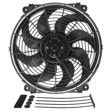 Derale 16624 14 in. Tornado Electric Fan with Standard Mount Kit DER16624