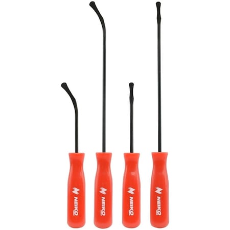 Neiko O-Ring Pick Set, 4 Piece Automotive Pick Set, Seal Puller Pick and Hook Set for O-Rings 20758A