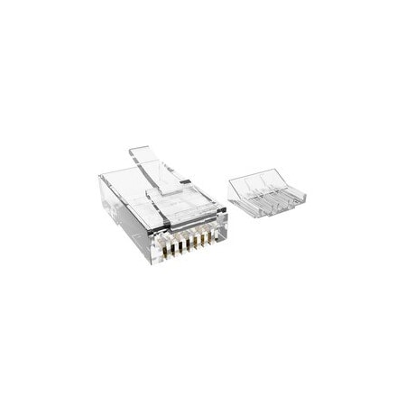 Cable Wholesale Slim Cat6/6a RJ45 Connector For Stranded 28 AWG Wire With Load Bar, 100pc Bag 31D0-621HD