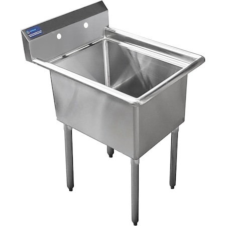 Amgood Stainless Steel Utility Sink. Bowl 24 in. x 18 in. x 14 in. No Faucet SINK S1C-182414-NF-Z