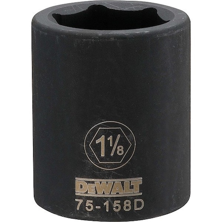 Dewalt Impact Socket, 3/4 IN DR, 1-1/8 SAE DWMT75158OSP