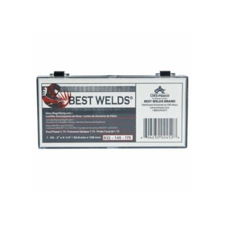 Best Welds Glass Magnifier Plate, 2 in x 4.25 in, 1.75 Diopter, Clear 901-932-145-175