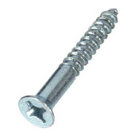 Hillman Wood Screw, #8, 3/4 in, Zinc Plated Steel Flat Head Phillips Drive, 10 PK 5781