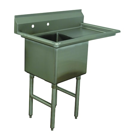 Advance Tabco Fabricated Sink 1-compartment 18 in. right drainboard FC-1-2424-18R