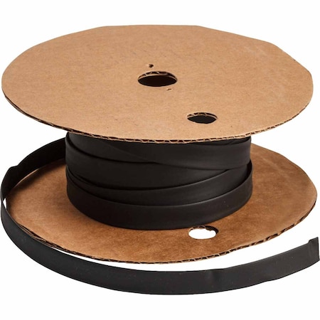 Brady BRADYMARK Series Heat Shrink Tubing: Polyolefin, Black, 0.5 in. Dia x 100' L HSA-127-BK