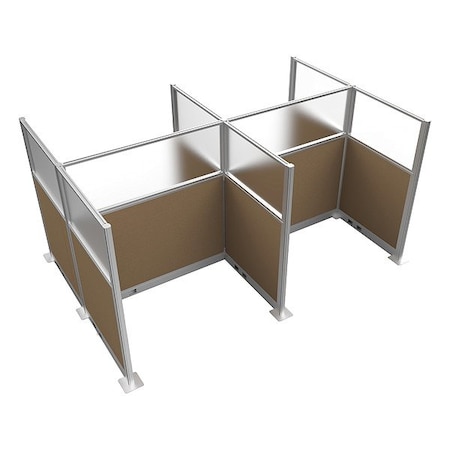 Versare Cubicle Kit, Latte, 72 in H HPEK-4P4-S-BRN-FR