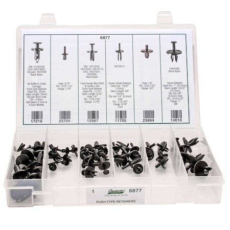 Auveco Push-Type Retainer Quik-Select Kit Assortment 6877