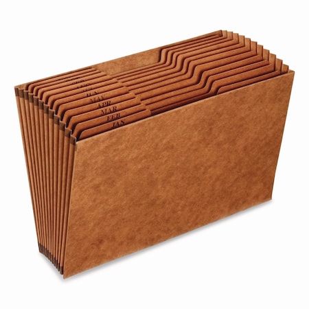 Pendaflex Heavy-Duty Expanding File, 12 Sections, 1/3-Cut Tabs, Legal Size, Redrope R219MHD