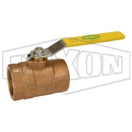 Dixon BBV Ball Valve, 2 in Nominal, FNPT End Style, Bronze Body, Multi-Fill RPTFE/MTFE Stem Packing Softgo BBV200ST