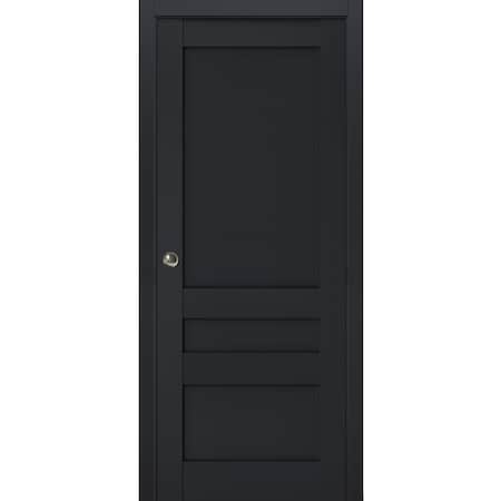 Sartodoors Sliding French Pocket Door 42x84 Solid Core Modern Interior VEREGIO7411PD-ANT-42 x 84
