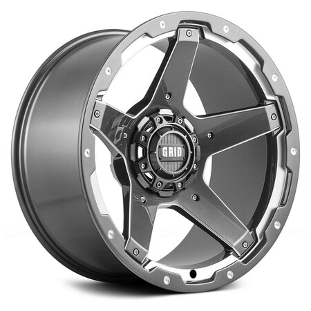 Hard Top 421237G18 20 x 10 in. GD04 Wheel with Milled Lip, Gloss Graphite HA1371081