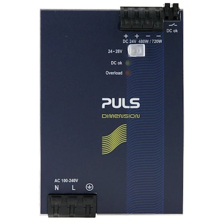 Puls DIN rail power supplies for 1-phase system, 24 V, 20 A QS20.241