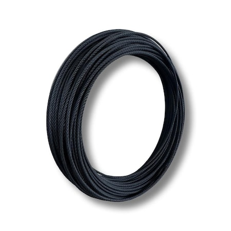 Laureola Industries Laureola 1/16 in. Black Oxide Cable Wire Rope 7x7-100 ft ZAG116-BO77-100