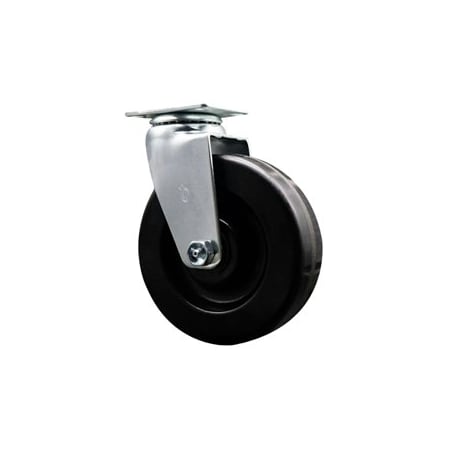 Service Caster 6 Inch Phenolic Wheel Swivel Caster with Roller Bearing SCC-20S620-PHR