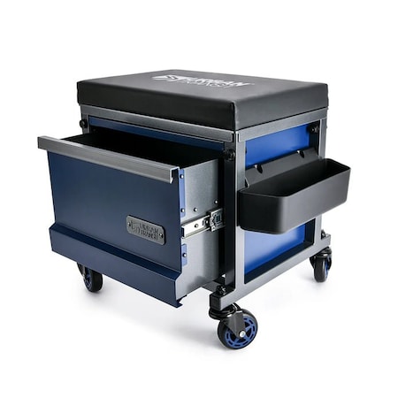 Urban Transit SIDEKICK SHOP STOOL with Tool Drawer Padded Seat, Pro-Glide Casters and 500lb Capacity 53297