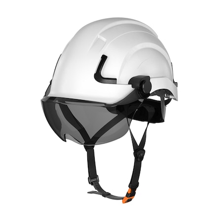 Defender Safety H2-EH Safety Helmet w/ Tinted Visor - Type 2 Class E, ANSI Z89 and EN12492 rated, White H2-EH-01DV
